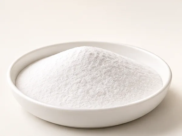 MgVanta CCM 98 low iron technical magnesium oxide shown loose in a laboratory dish.