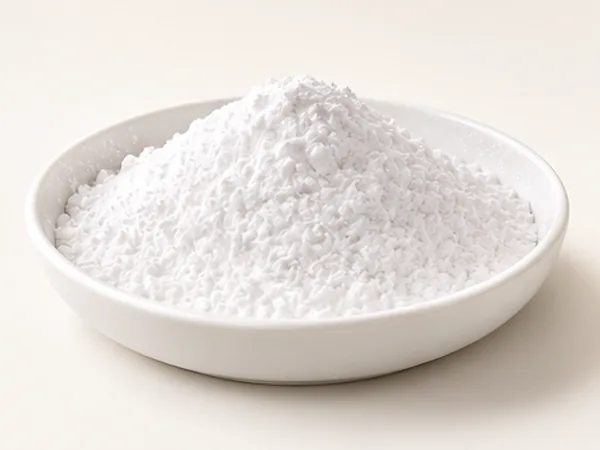 MgVanta USP MgO 99 pharmaceutical grade magnesium oxide shown loose in a laboratory dish.
