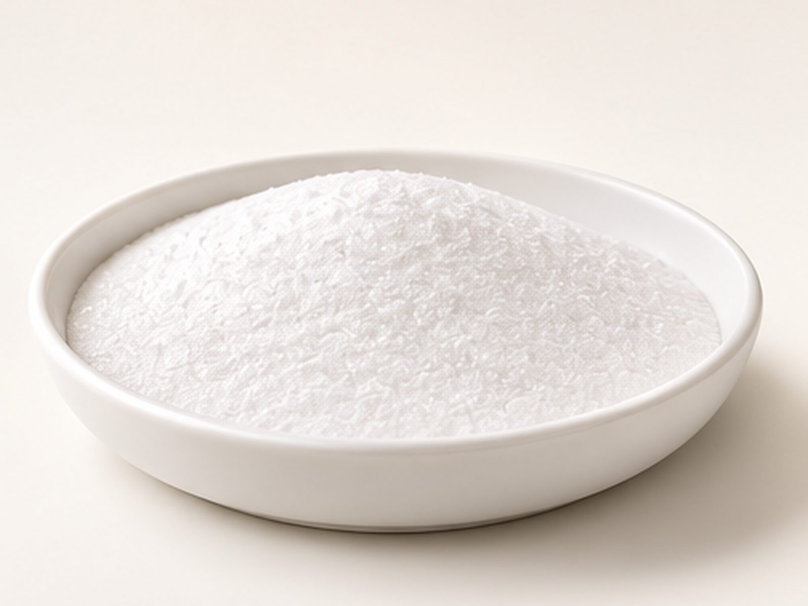 MgVanta USP Mg(OH)2 99, magnesium hydroxide, shown loose in a laboratory dish.